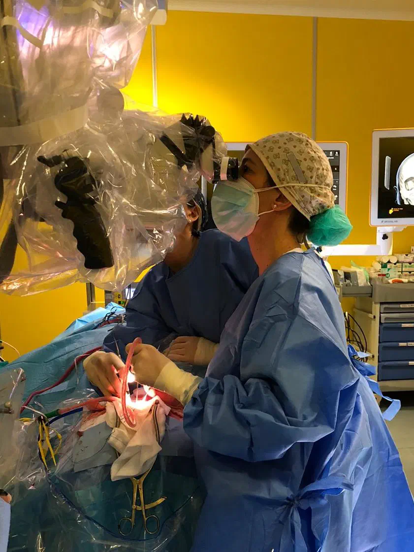 Intervento di neurochirurgia cerebrale